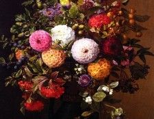 Johan Laurits Jensen Opstilling med Georginer (Still Life. ,  Laurentz