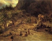 Bierstadt Albert Mariposa Indian Encampment Yosemite Valley California. , 