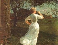 Homer The Dinner Horn, 1870, oil on canvas, collection of Mr. , 