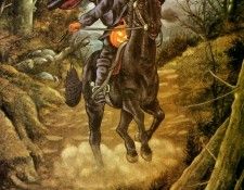 Sh 0012 The Headless Horseman Chases Ichabod and Gunpower [ Right ] DanielSanSouci sqs. ,  -