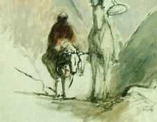 Daumier Don Quixote and the dead mule, 32.5 x 54.5 cm, Musee. �����, �����