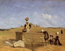 Corot Breton Women at the Fountain. , --
