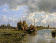 Destre Johannes Riverlandscape Sun. , 