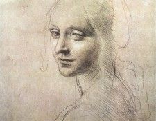 Leonardo da Vinci Head of a girl. ,  