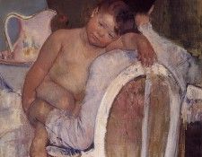Cassatt Mary Mother Holding a Child in Her Arms.  