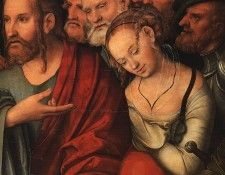 CRANACH Lucas the Younger Christ And The Fallen Woman. ,  