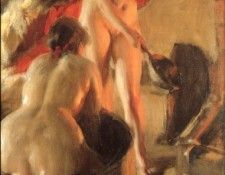 Zorn Women bathing in the sauna. , 