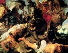 The Hippo Hunt, Rubens - 1600x1200 - ID 7501 - PREMIUM. ,  