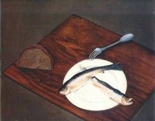 shterenberg still life with herring 1918. 