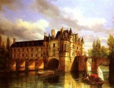 Ouvrie Pierre Justin Le Chateau de Chenonceau. Ouvrie,  