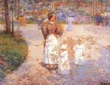 hassam spring in central park 1898. , 