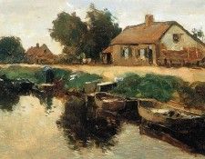 Vreedenburgh Cornelis Farm Along The Canal Sun. Vreedenburgh, 