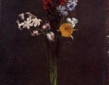 Fantin Latour Henri Narcisses Hyacinths and Nasturtiums. -, ---