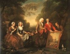 Hogarth The Fountaine Family 1730 oil on canvas Philadelp. ������, ������