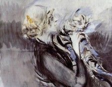 A Lady with a Cat. Boldini, 
