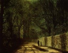 Tree Shadows on the Park Wall, Roundhay Park, Leeds.   