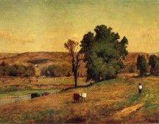 Inness George Landscape with Figure. , 