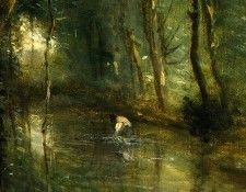 Corot The Eel Gatherers, c. 1860-1865, Detalj 5, NG Washingt. , --