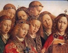 Eyck Jan van The Ghent Altarpiece Singing Angels detail 1. ���, �� ���