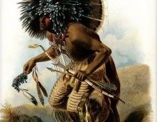 Tna 0021 Pehriska-Ruhpa, Moennitarri Warrior KarlBodmer, 1833 sqs. ������, ����