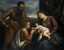 A Sacra Conversazione   The Madonna and Child with Saints Luke and Catherine of Alexandria.  ( )