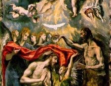 El Greco Baptism of Christ 1597-1600, 350x144 cm, Prado. �����, ���-