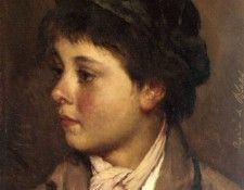 Blass Eugene De Head Of A Young Boy. Blaas,  