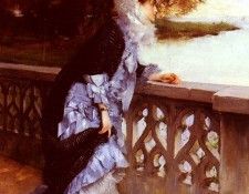 Delance Paul-Louis Elegante Accoudee A Une Balustrade. Delance, ����-���