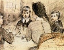 Helleu Paul Cesar A Family Dinner At The Ritz New York. , Paul Cesar