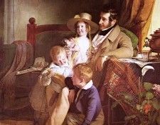 Portrat des Rudolf von Arthaber und seiner Kinder 1837. ,  