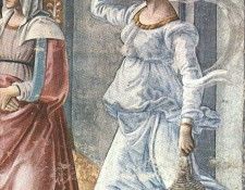 GHIRLANDAIO BIRTH OF ST JOHN THE BAPTIST DETAIL CAPPELLA. , 