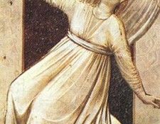 Giotto The Seven Vices  Inconstancy, 1306, 120x55 cm, Arena .   