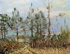 Sisley Alfred Houses in Louveciennes Sun. , 