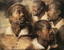 Rubens Four Studies of the Head of a Negro. ,  