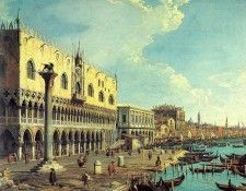 Canaletto Riva degli Schiavoni- Looking East, 1730, Devonshi. 