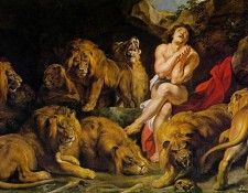 Rubens Daniel in the Lions Den c.1615, NGA Washington. ,  