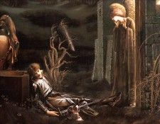 al c10 burnejonesedward lancelot chapel of the holy grail. -   