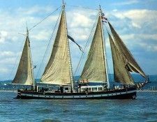 dk tall ships rara avis bermudan schooner lyr 1957. , DK