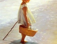 Davidi I Young Girl On A Beach. ������, �