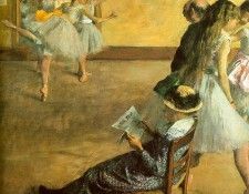Degas Ballet Class, 1881, oil on canvas, Philadelphia Museum. , --