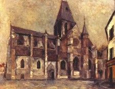 utrillo church at villiers le bel 1909. , 