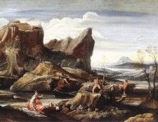 Carracci Antonio Landscape with Bathers. , 