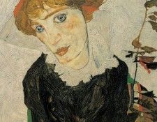 Egon Schiele Bildnis Wally 1912 Ol auf Holz 327 x 398 cm Leopold Museum Wien. , 
