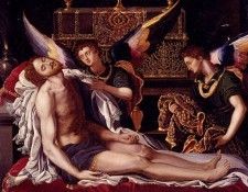 Allori Alessandro Dead Christ Attended By Two Angels. , 