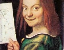 CAROTO Giovanni Francesco Read headed Youth Holding A Drawing. Caroto, ��������