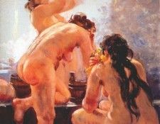 gerasimov,a a russian communal bath (study) 1940s. , 