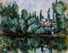 Cezanne The Banks of the Marne (Villa on the Bank of a River. , 