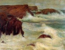 Slewinski Wladyslaw The sea at Belle-LLe Sun. Slewinski, 