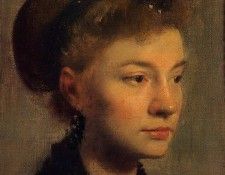 Degas Edgar Head of a Young Woman. , --