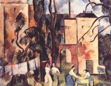 shevchenko landscape with washerwomen 1920. 